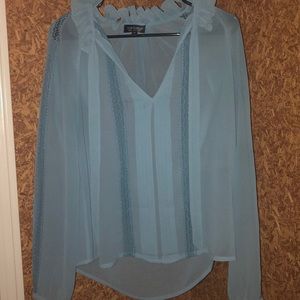 TOPSHOP transparent long sleeve shirt